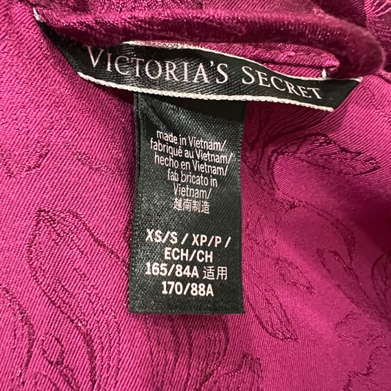 Vintage 1980s Victoria’s Secret Purple Robe Lace … - image 8