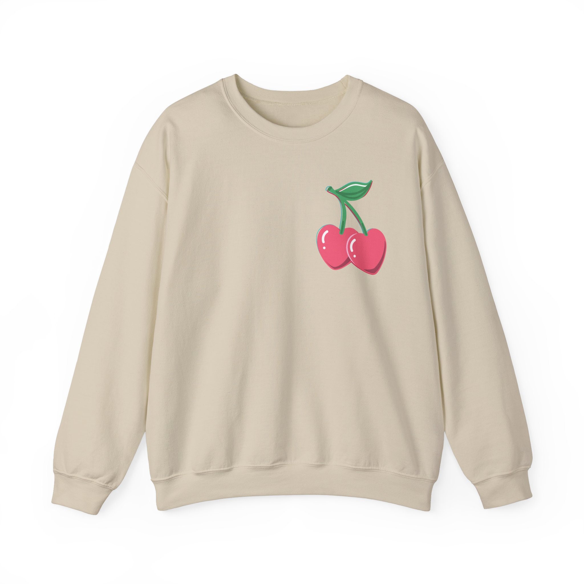トップス KIRSH HEART CHERRY SWEATSHIRT KIRSH Women's Cherry Graphic Crop Hoodie (Black) at Amazon