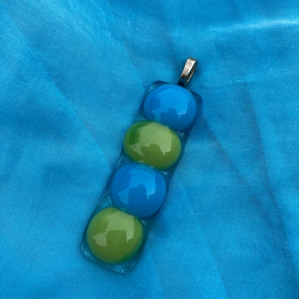 Playful Nuggets Fused Glass Pendant