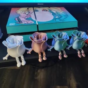 Arquivo STL de amigo articulado rosa rosa para impressão 3D, rosa para impressora 3D, animal de estimação articulado Flexi Wiggle, arquivo STL de rosa para impressão 3D