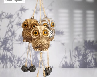 Custom Owl Wind Chimes - Metal Wind Chimes - Garden Decor - Bird Window Hangings - Birds Wall Hangings - Bird Feeder - Bird Suncatcher