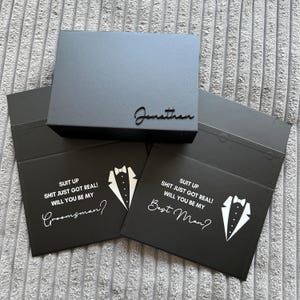 Personalized Magnetic Gift Box: Luxury Proposal Box, Bridal Party image 2