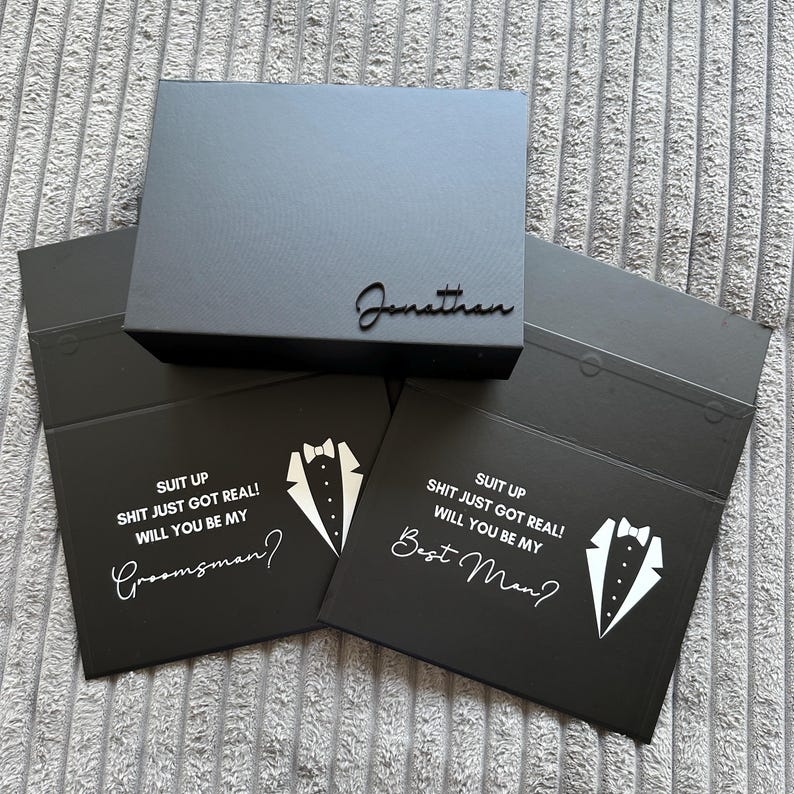 Personalized Magnetic Gift Box: Luxury Proposal Box, Bridal Party image 2