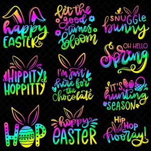 Easter Quotes Funny Bundle Svg Eps Dxf Png Digital Download Files For Cricut Sublimation Stickers Print