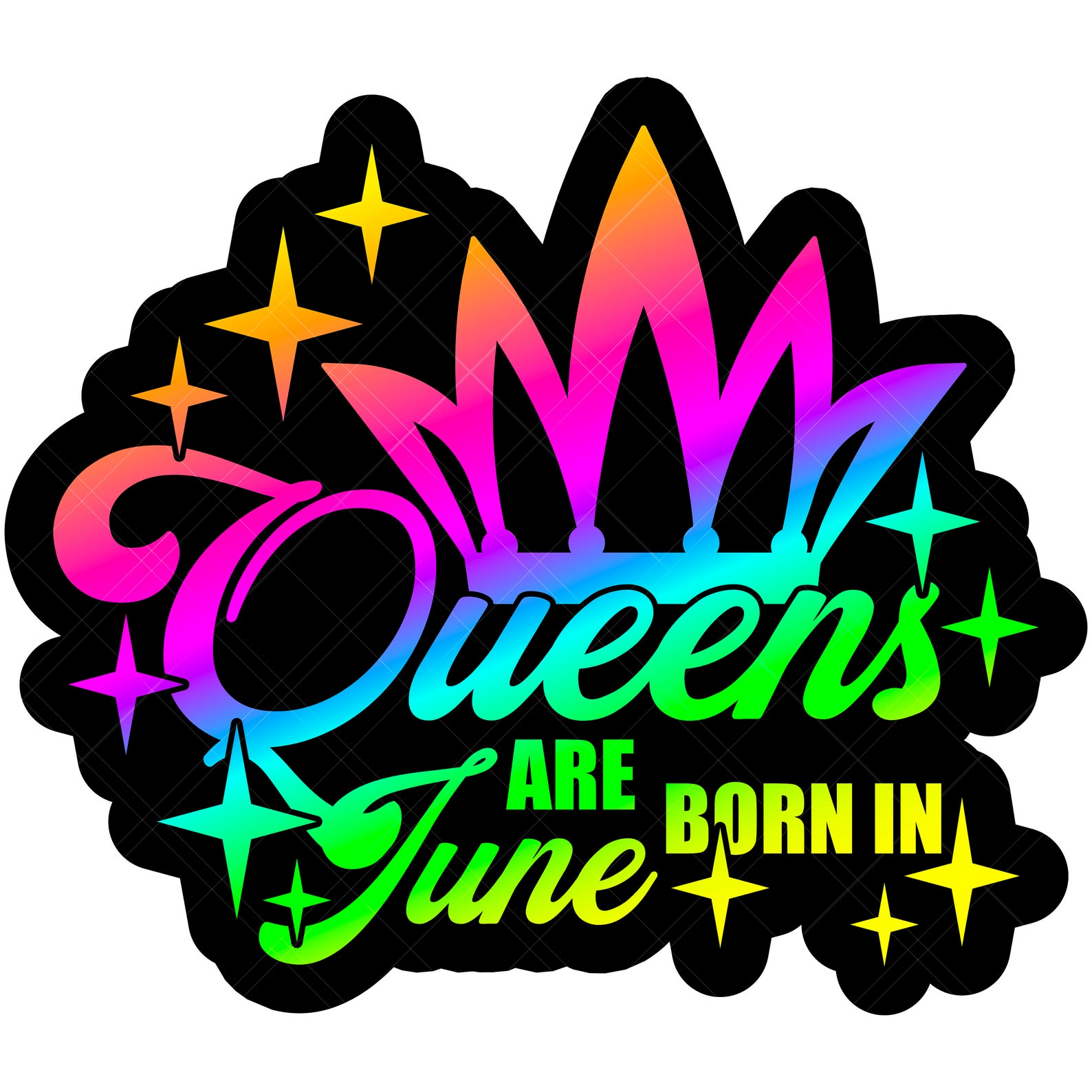 Queens Are Born in June Svg, Crown Svg, Birthday Queen Svg, June