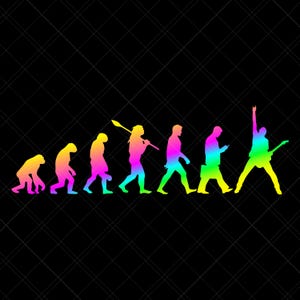 Guitarist Svg, Evolution Svg, Monkey Svg, Rock n Roll Svg, Guitar Svg, Band Svg, Heavy Metal Svg, Thrash Svg, Guitar Player Svg, Print