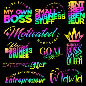 Business Entrepreneur Quotes Funny Bundle SVG PNG EPS Digital Download Print Cut Files
