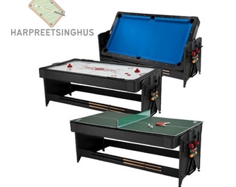 Original 3-in-1, 7-foot Pockey game table: Experience pool, air hockey, and ping pong—all in one compact and versatile setup