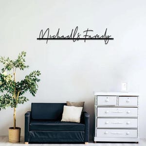 Custom Metal Name Sign Template, Printable Wall Art (Digital Download)