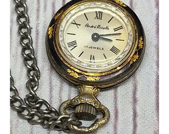 Chateau Gold Tone Pendant Watch - Vintage Pendant Watch  display picture 1