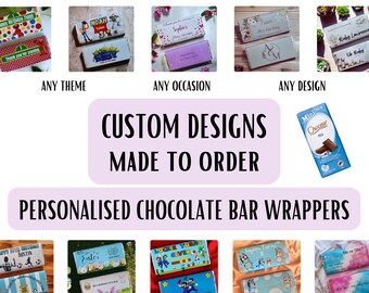 Personalised Chocolate Bar Wrappers Personalised Chocolates Custom Chocolate Bars Personalised Wrappers Aldi Chocolate BarThemed Chocolates