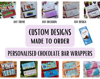 Personalised Chocolate Bar Wrappers Personalised Chocolates Custom Chocolate Bars Personalised Wrappers Aldi Chocolate BarThemed Chocolates