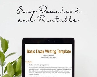 Printable College Essay Writing Template