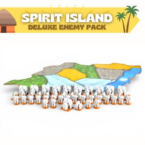 Żetony wrogów Deluxe Spirit Island | 46 elementów | Zestaw ulepszeń drukowanych w 3D
