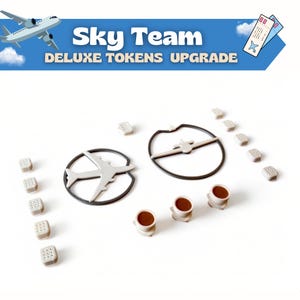 Kit di aggiornamento per il gioco da tavolo Sky Team / 16 gettoni 3D deluxe / accessori stampati