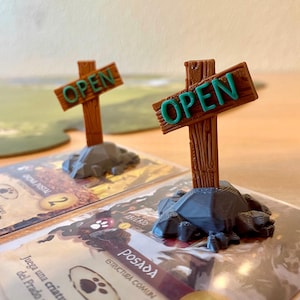 Everdell Open bord [x 6 stuks] - x 6 Capybara Meeples-cadeau - Everdell Deluxe upgradekit - Everdell-opberger [niet-officieel]