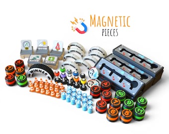Heat Pedal to the Metal Upgrade Kit | 150 Deluxe Magnetic Pieces | 3D Racing Game Tokens