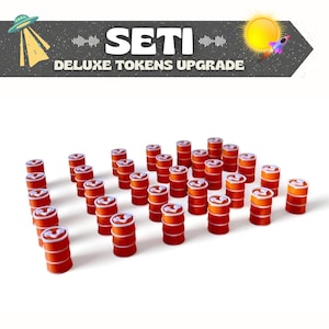 SETI Brettspiel Deluxe Upgrade | 65 Stück | 3D gedruckte Token & Tile Ständer CREDIT PACK