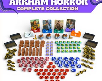 Arkham Horror LCG | +200 Deluxe-poletter och stativuppgraderingskit | 3D-utskrivna tillbehör