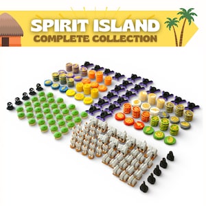 Spirit Island Deluxe Tokens | 320pc Upgrade Kit | 3D Printed Pieces | Compatible All Expansions