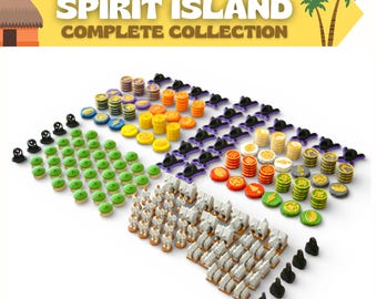 Spirit Island Deluxe-tokens | 274-delige upgradekit | 3D-geprinte stukken | Compatibel met alle uitbreidingen