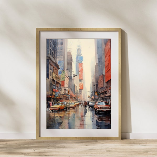 New York Painting, New York Picture, Wall Art, New York Poster Art, Times Square Art, Manhattan Art, New York Gift, USA Art, New York Print