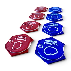 Arkham Horror LCG Health & Horror Trackers | 4 Deluxe Dials | 3D Printed Set