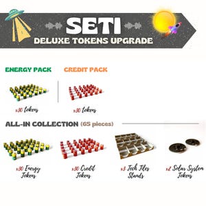 SETI Brettspiel Deluxe Upgrade | 65 Stück | 3D gedruckte Token & Tile Ständer Bild 3