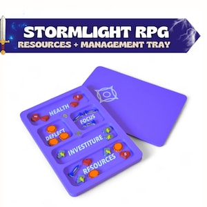 Stormlight Archive RPG Ressourcen-Tracker | 60 Deluxe Cosmere Token | 3D Gedrucktes Set