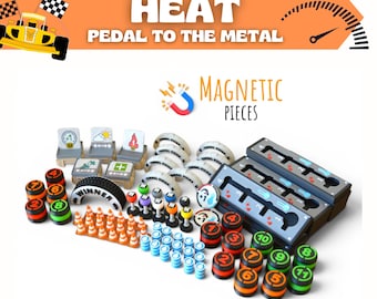 Heat Pedal zum Metall Upgrade-Kit | 150 Magnetteile Deluxe | 3D-Rennspieltoken