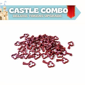 Uppgraderingskit för brädspelet Castle Combo | 100 lyxpoletter | 3D-utskrivna tillbehör KEYS PACK