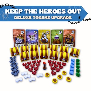 Keep The Heroes Out Upgrade Kit | 60 Deluxe Tokens & Chests | 3D Printed