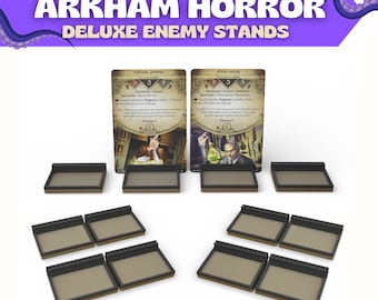 Arkham Horror LCG Enemy Stands | 4 Customizable Holders | 3D Printed Upgrade