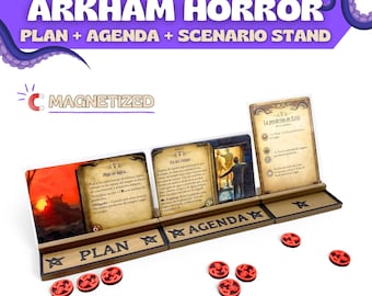 Arkham Horror LCG Magnetiska Kortställ | Plan, Agenda & Scenario | 3D-utskrivet Set