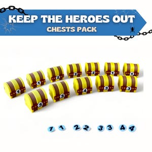 Keep The Heroes Out Chest Upgrade | 12 Deluxe Treasure Chests | 3D Printed Set