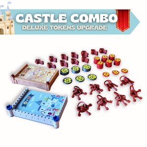 Castle Combo Deluxe Tokens [x100 pieces] Castle Combo Board Game, Castle Combo Deluxe Upgrade [Unofficial]