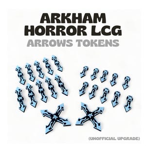 Aggiornamento del gioco Arkham Horror [x22 segnalini freccia percorso] Gioco da tavolo Arkham Horror, segnalini Arkham Horror Deluxe, gioco da tavolo Lovecraft [non ufficiale]