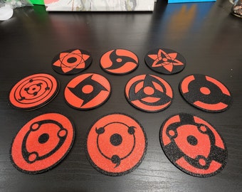 Anime Naruto Sharingan Eye Coasters