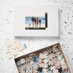 Custom Family Portrait Puzzle, Add Your Own Image Jig Saw Puzzle, Customize with photo of you and your family, Holiday Gift, Fun Family Game