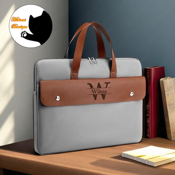 Personalisierte Leder Laptoptasche, Leder Laptoptasche, Messenger