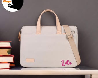 Personalized Name Laptop Bag,Custom Engraved Logo Or Deisgn Laptop Case,Messenger Bag,Laptop Briefcase,Computer Travel Bag,Shoulder Bag,Gift