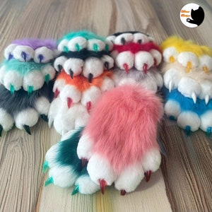 17 Colors！Fursuit Furry Cat Paws With Claw, Fursuit Cat Gloves, Cosplay Costume Glover, Cosplay Fursuit Paws, Dog Paws, Furry Cosplay Gifts