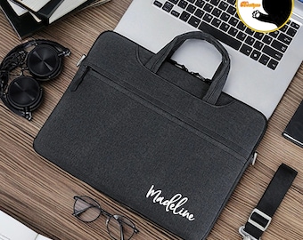 Personalized Name Laptop Bag, Customized Logo or Deisgn Laptop Case, Custom Laptop Sleeve, Computer Travel Bag, Best Father Mother Days Gift