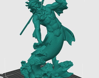 Poseidon Neptun Dreizack Statue