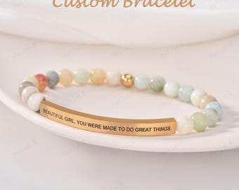 Personalized Couple Engraved Custom Bracelet,Friendship Bracelet,Message Name Coordinate Bracelet,Inspirational Bracelet,Personalized Gifts.