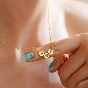 Personalized Initial Disc Necklace: Custom Engraved Stainless Steel Pendant