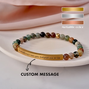 Bracelet couple personnalisé, bracelet personnalisé gravé, bracelet prénom, bracelet Not The Inspiration Company, cadeaux de fête des mères.