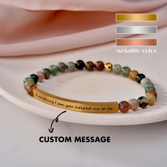 Personalized Couple Bracelet, Engraved Custom Bracelet,Message Name  Bracelet, Not The Inspiration Company Bracelet, Mother's Day Gifts.