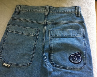 Jean bouffant surdimensionné vintage des années 90, année 2000 - JNCO Twin Cannon 34 × 32 - bas de 26 pouces !!