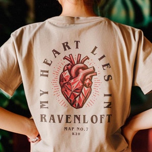 My Heart Lies in Ravenloft Unisex Tee - Curse of Strahd Shirt Schwarz - Dungeons & Dragons Kleidung - Heart of Sorrow Fantasy RPG Shirt